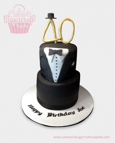 40th Suit Birthday Cake