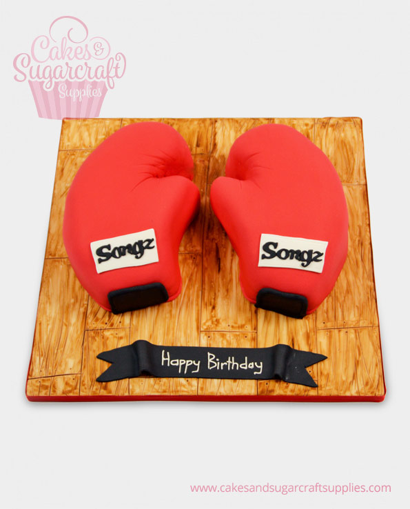 Boxing Gloves Birthday Cake