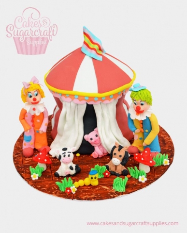 Clown Circus Birthday Cake