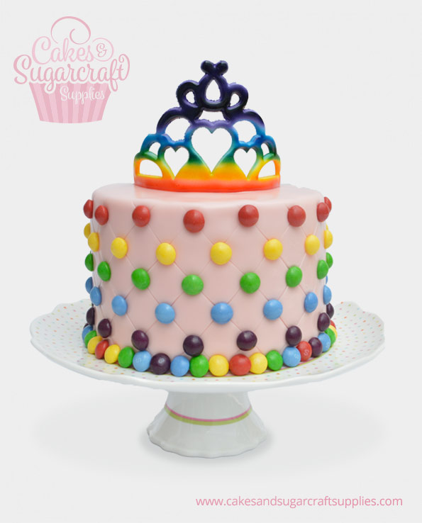 Smartie Crown Tiara Birthday Cake
