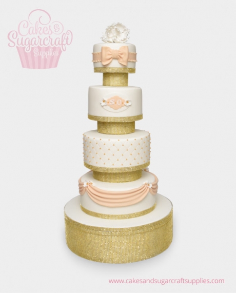 Champagne and Gold Wedding cake