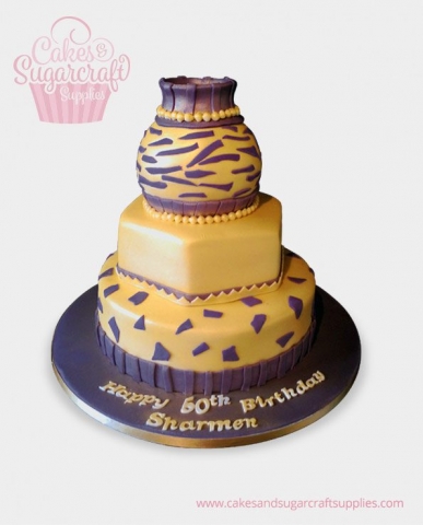 African Pot Birthday Cake
