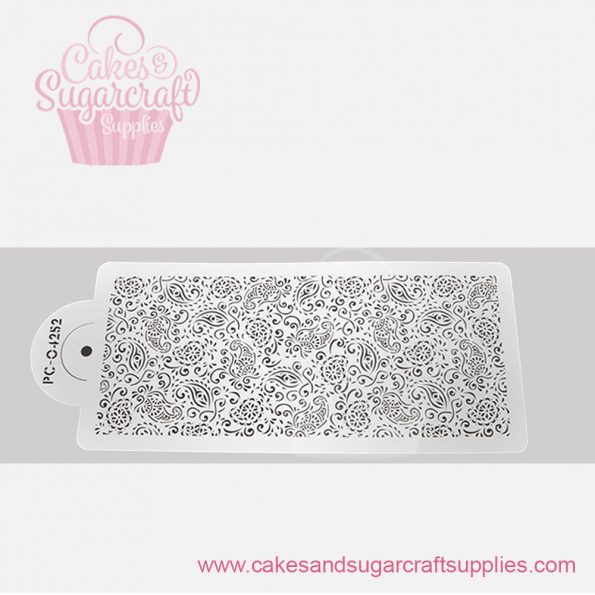 Paisley Patterned Cake Stencil-PC-O-4252