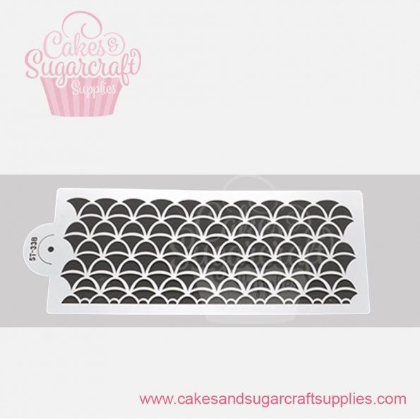 Mixed Scales Cake Stencil-ST-338